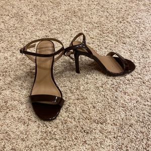 Asos brown shiny heels